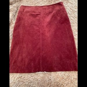 Suede skirt from Kate Hill.